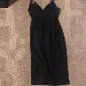 Only worn once - black velvet lulus dress